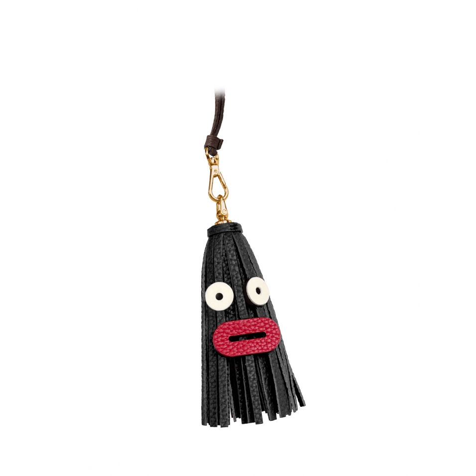'Octopuce Mini' Accessoire en Cuir Nappa Ébène & Or