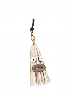 'Octopuce Mini' Accessoire en Cuir Nappa Crème & Or