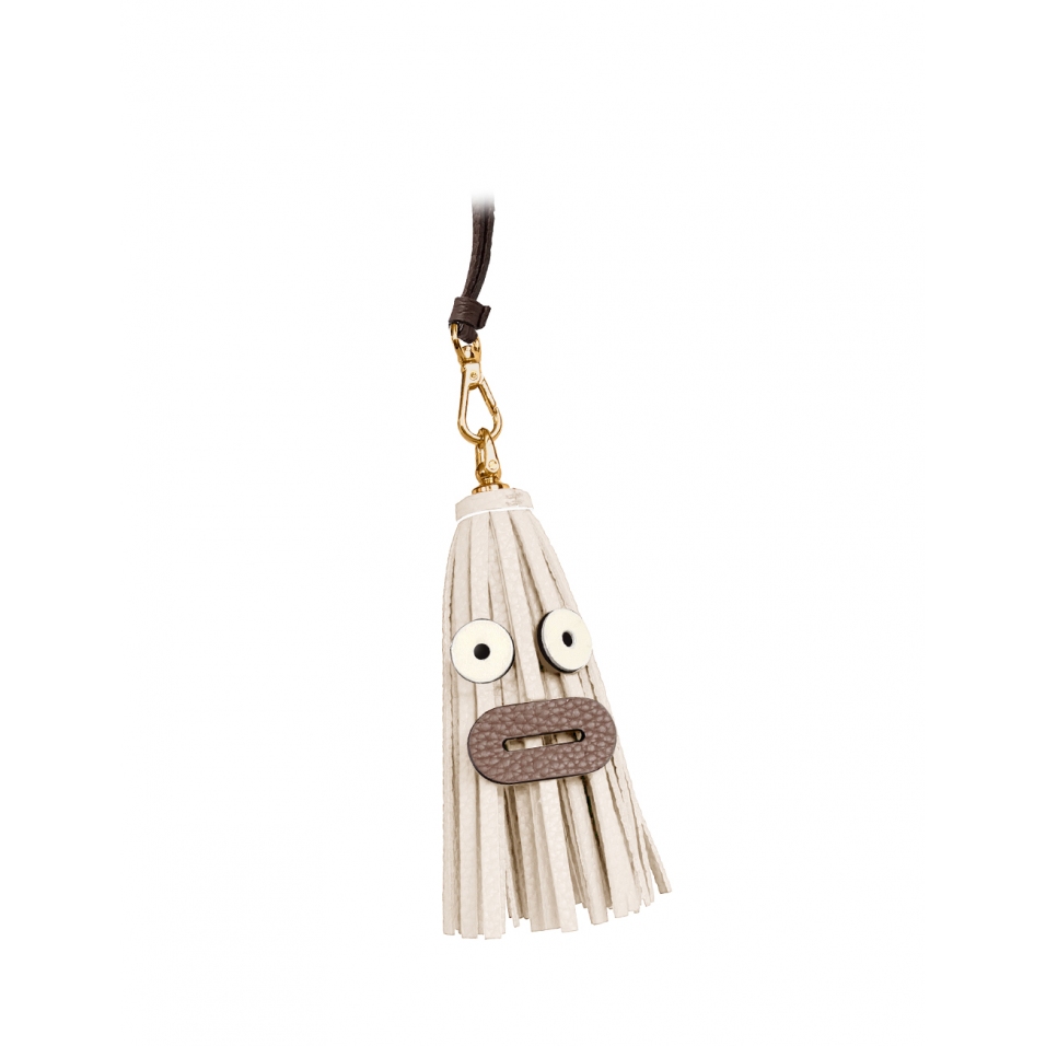 'Octopuce Mini' Accessoire en Cuir Nappa Crème & Or