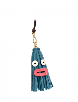 'Octopuce Mini' Accessoire en Cuir Nappa Indigo & Or