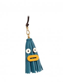 'Octopuce Mini' Accessoire en Cuir Nappa Indigo & Or
