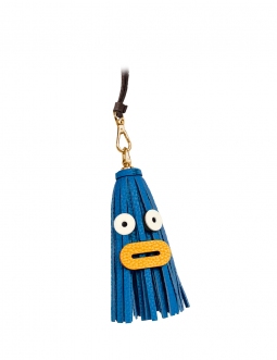 'Octopuce Mini' Accessoire en Cuir Nappa Cyan & Or