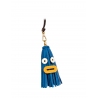 'Octopuce Mini' Accessoire en Cuir Nappa Cyan & Or