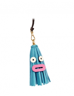 'Octopuce Mini' Accessoire en Cuir Nappa Azur & Or