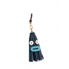 'Octopuce Mini' Accessoire en Cuir Nappa Bleu Nuit & Or