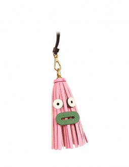 'Octopuce Mini' Accessoire en Cuir Nappa Rose Poudré & Or