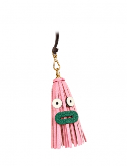 'Octopuce Mini' Accessoire en Cuir Nappa Rose Poudré & Or