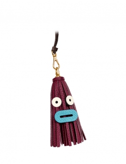 'Octopuce Mini' Accessoire en Cuir Nappa Bordeaux & Or