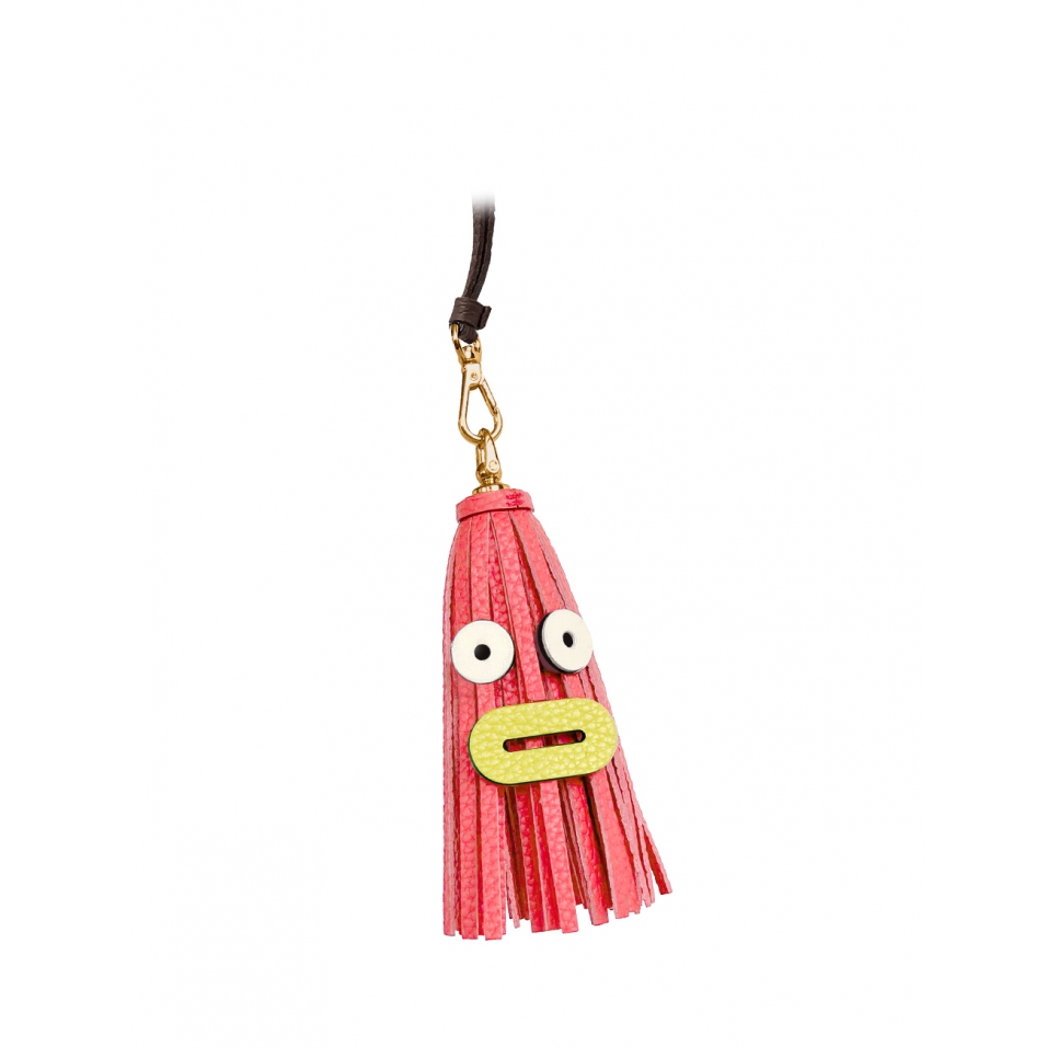 'Octopuce Mini' Accessoire en Cuir Nappa Pastèque & Or