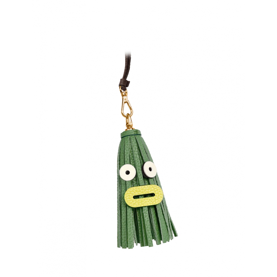 'Octopuce Mini' Accessoire en Cuir Nappa Asperge & Or