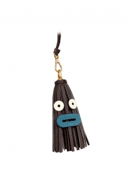 'Octopuce Mini' Accessoire en Cuir Nappa Chocolat  & Or
