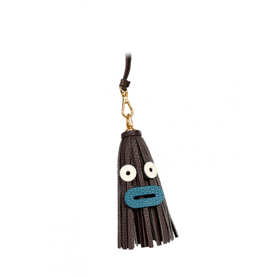 'Octopuce Mini' Accessoire en Cuir Nappa Chocolat  & Or