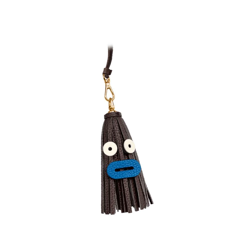 'Octopuce Mini' Accessoire en Cuir Nappa Chocolat  & Or