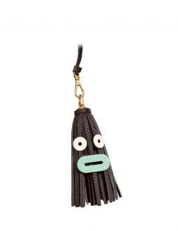 'Octopuce Mini' Accessoire en Cuir Nappa Chocolat  & Or
