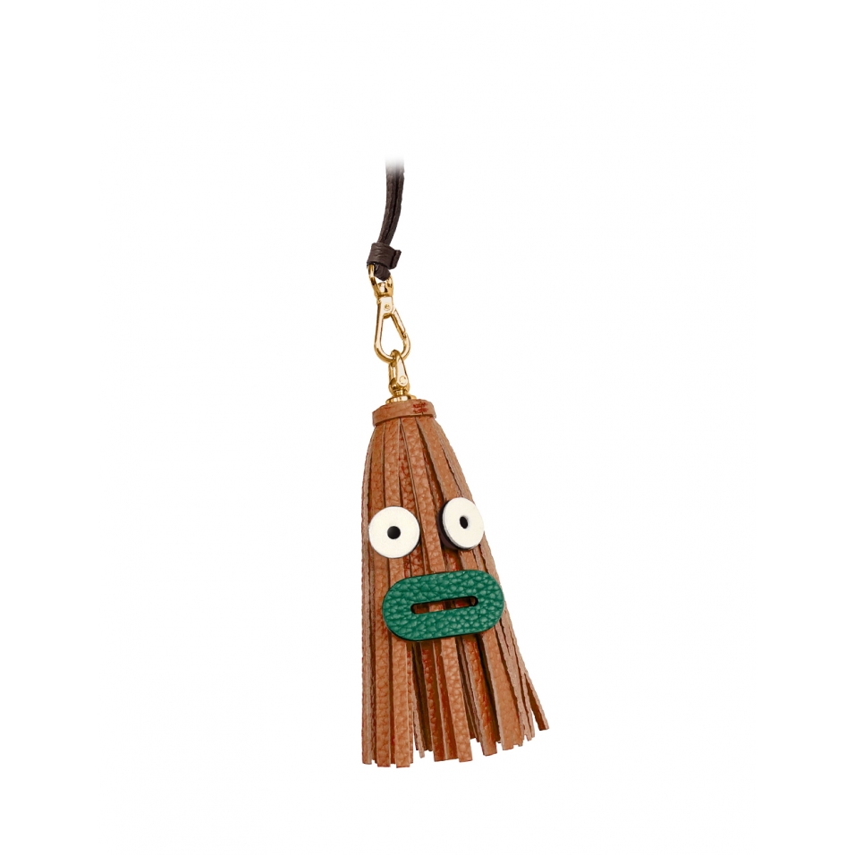 'Octopuce Mini' Accessoire en Cuir Nappa Cognac & Or