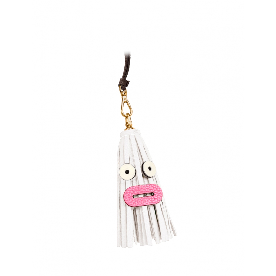 'Octopuce Mini' Accessoire en Cuir Nappa Neige & Or
