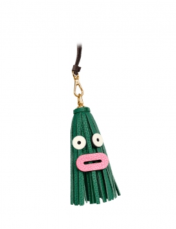 'Octopuce Mini' Accessoire en Cuir Nappa Vert Pin & Or
