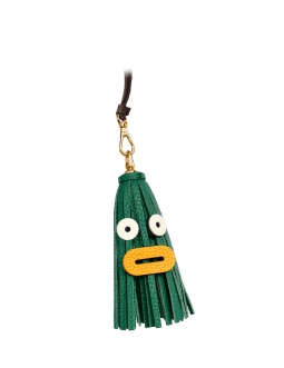 'Octopuce Mini' Accessoire en Cuir Nappa Vert Pin & Or