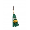 'Octopuce Mini' Accessoire en Cuir Nappa Vert Pin & Or
