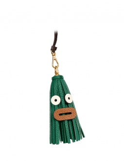 'Octopuce Mini' Accessoire en Cuir Nappa Vert Pin & Or