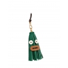 'Octopuce Mini' Accessoire en Cuir Nappa Vert Pin & Or