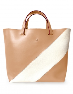 'Batignolles Duo' Sac Cabas Cuir Nappa Dijon et Or