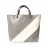 'Batignolles Duo' Sac Cabas Cuir Nappa Beige Grisé et Or