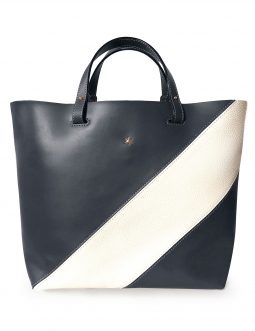 'Batignolles Duo' Sac Cabas Cuir Nappa Volcan et Or