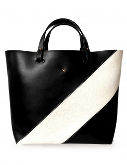 'Batignolles Duo' Sac Cabas Cuir Nappa Ébène et Or