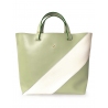 'Batignolles Duo' Sac Cabas Cuir Nappa Asperge et Or