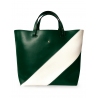 'Batignolles Duo' Sac Cabas Cuir Nappa Sapin et Or