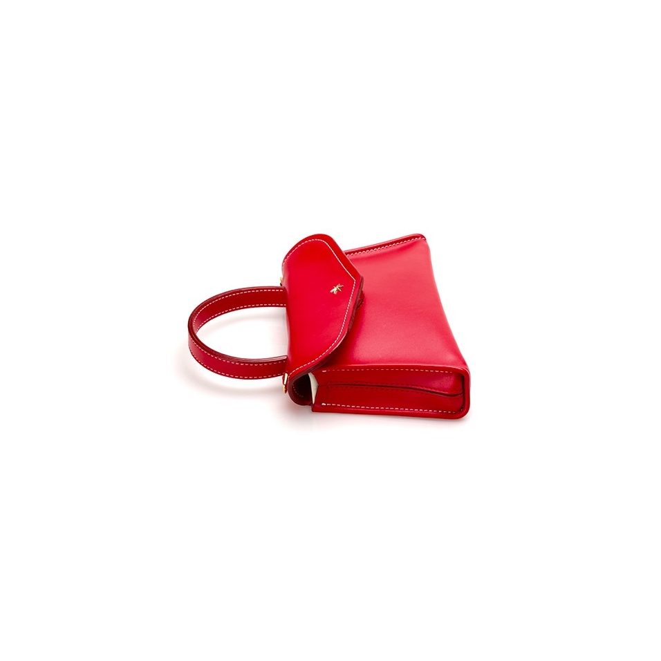 'Chantilly Soie' Sac à main Cuir Écrevisse & Or