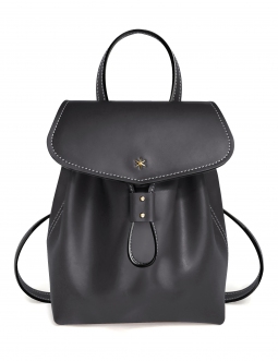 'Fontainebleau' Sac à dos Cuir Volcan & Or