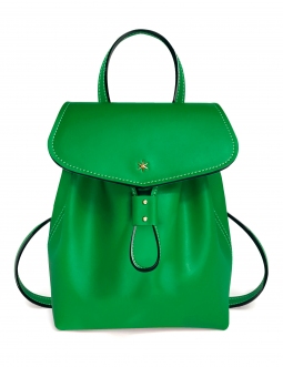 'Fontainebleau' Sac à dos Cuir Lagon & Or
