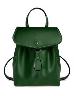 'Fontainebleau' Sac à dos Cuir Sapin & Or