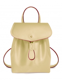 'Fontainebleau' Sac à dos Cuir Anis & Or