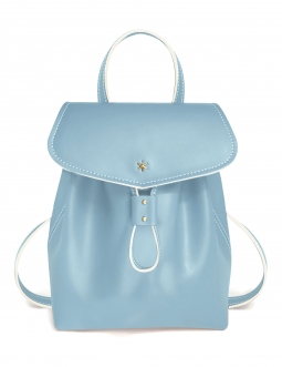 'Fontainebleau' Sac à dos Cuir Azur & Or