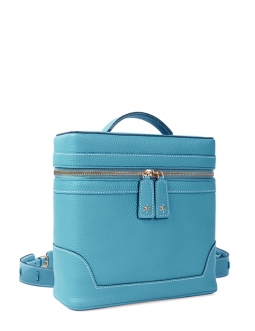 'Écrins' Nappa Leather backpack Sky Blue & Gold