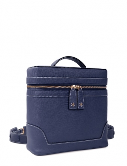 'Écrins' Sac à dos Cuir Nappa Marine & Or