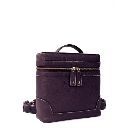 'Écrins' Nappa Leather backpack Dark Purple & Gold