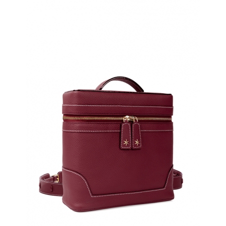 'Écrins' Nappa Leather backpack Dark Red & Gold