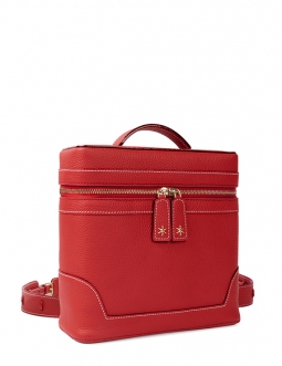'Écrins' Nappa Leather backpack Red & Gold