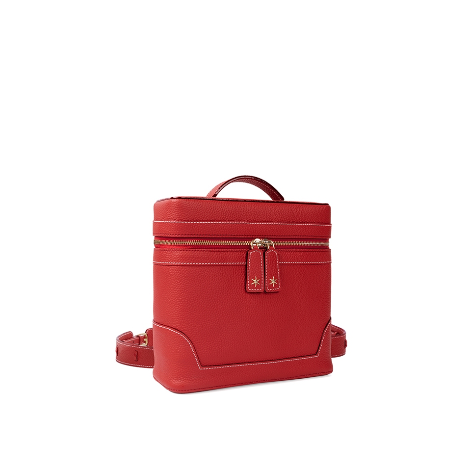 'Écrins' Sac à dos Cuir Nappa Écrevisse & Or