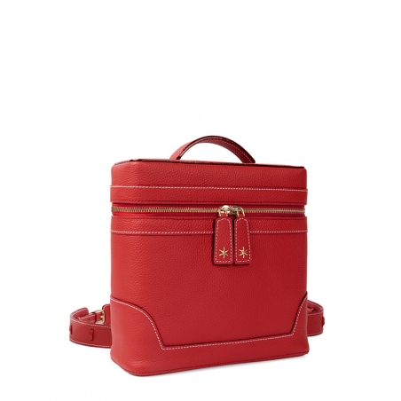 'Écrins' Nappa Leather backpack Red & Gold