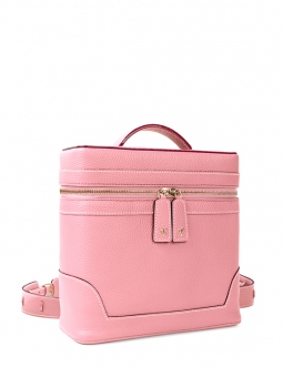 'Écrins' Sac à dos Cuir Nappa Rose Poudré & Or