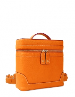 'Écrins' Nappa Leather backpack Orange & Gold