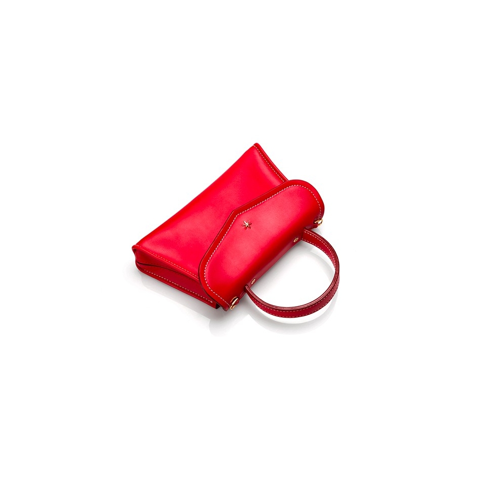 'Chantilly Silk' Leather handbag Écrevisse & Gold