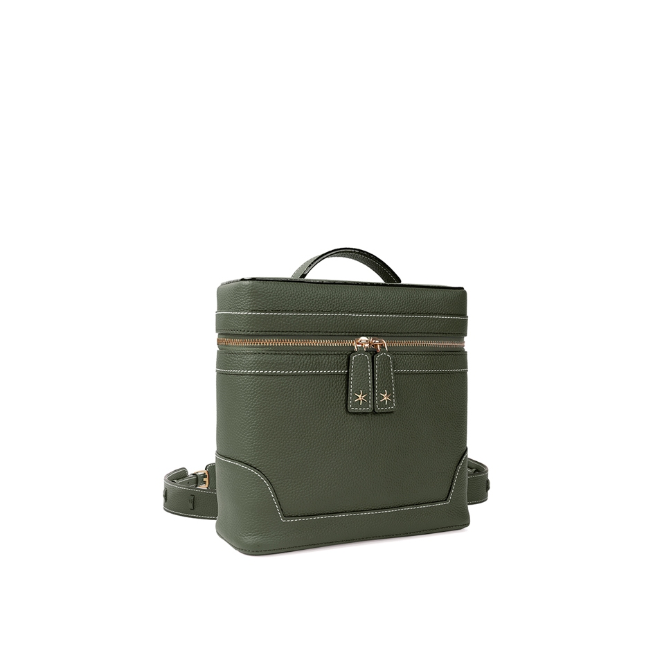 'Écrins' Sac à dos Cuir Nappa Taiga & Or