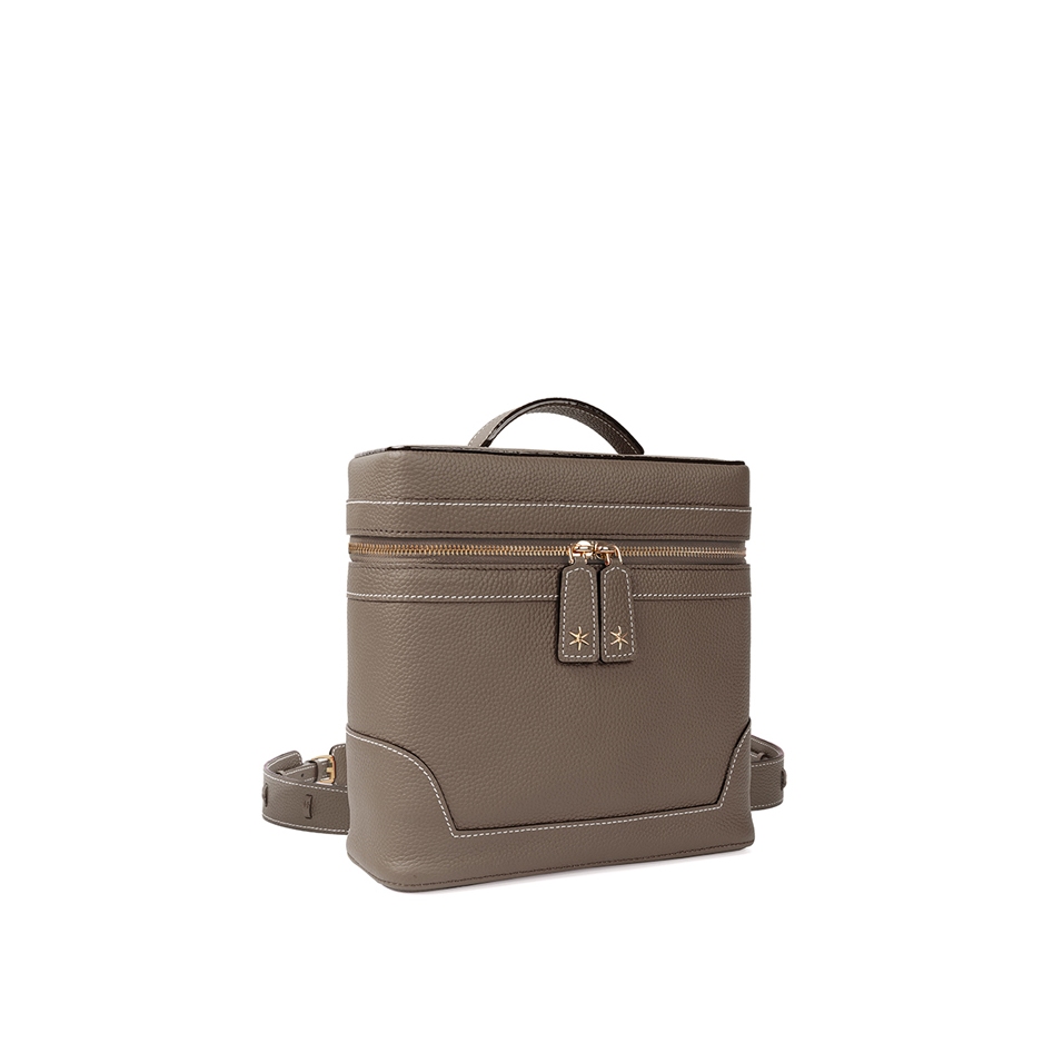 'Écrins' Nappa Leather backpack Volcan & Gold