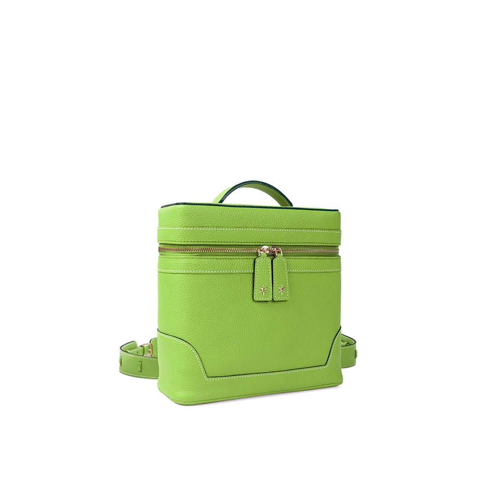 'Écrins' Sac à dos Cuir Nappa Pomme & Or